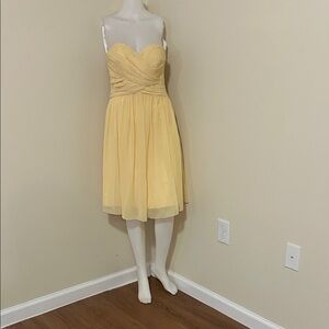 Bill Levkoff Strapless Yellow Dress